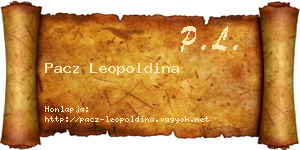 Pacz Leopoldina névjegykártya